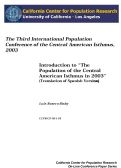 Cover page: Introduction to "The Population of the Central American Isthmus in 2003"