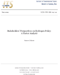 Cover page: STAKEHOLDERS’ PERSPECTIVES ON HYDROGEN POLICY: A FACTOR ANALYSIS