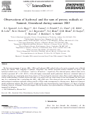 Cover page: Observations of hydroxyl and the sum of peroxy radicals at Summit, Greenland during summer 2003