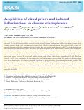 Cover page: Acquisition of visual priors and induced hallucinations in chronic schizophrenia