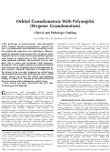 Cover page: Orbital Granulomatosis With Polyangiitis (Wegener Granulomatosis): Clinical and Pathologic Findings