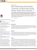 Cover page: Public transportation and tuberculosis transmission in a high incidence setting.