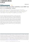 Cover page: Genome-wide association identifies novel ROP risk loci in a multiethnic cohort
