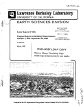 Cover page: PROGRESS REPORT ON SOLUBILITY MEASUREMENTS: OCTOBER 1, 1987-SEPTEMBER 30, 1988