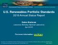 Cover page: U.S. Renewables Portfolio Standards: 2016 Annual Status Report: