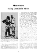Cover page: Memorial to Harry Clebourne James