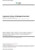Cover page: A genomic history of Aboriginal Australia