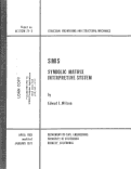 Cover page: SMIS - Symbolic Matrix Interpretive System