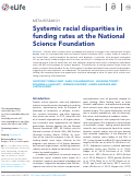Cover page: Systemic racial disparities in funding rates at the National Science Foundation