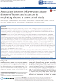 Cover page: Association between inflammatory airway disease of horses and exposure to respiratory viruses: a case control study