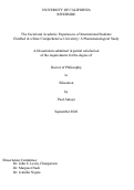 Cover page: The Social and Academic Experiences of International Students Enrolled in a State Comprehensive University: A Phenomenological Study