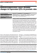 Cover page: Immunosuppression causes dynamic changes in expression QTLs in psoriatic skin.