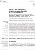 Cover page: AtFUT4 and AtFUT6 Are Arabinofuranose-Specific Fucosyltransferases