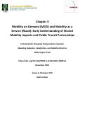 Cover page: Chapter 3 - Mobility on demand (MOD) and mobility as a service (MaaS): early understanding of shared mobility impacts and public transit partnerships
