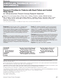Cover page: Research Priorities for Patients with Heart Failure and Central Sleep Apnea. An Official American Thoracic Society Research Statement