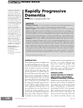 Cover page: Rapidly Progressive Dementia