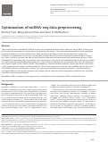 Cover page: Optimization of miRNA-seq data preprocessing