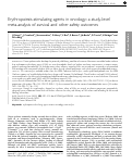 Cover page: Erythropoiesis-stimulating agents in oncology: a study-level meta-analysis of survival and other safety outcomes