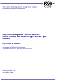 Cover page: Why Does Immigration Divide America?: Public Finance and Political Opposition to Open Borders