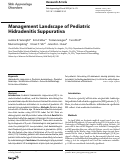 Cover page: Management Landscape of Pediatric Hidradenitis Suppurativa