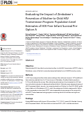 Cover page: Evaluating the Impact of Zimbabwe’s Prevention of Mother-to-Child HIV Transmission Program: Population-Level Estimates of HIV-Free Infant Survival Pre-Option A