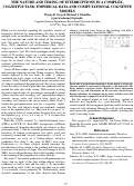Cover page: THE NATURE AND TIMING OF INTERRUPTIONS IN A COMPLEX, COGNITIVE TASK: EMPIRICAL DATA AND COMPUTATIONAL COGNITIVE MODELS
