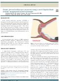 Cover page: Gastric peroral endoscopic myotomy using a novel bipolar blade and the navigational tunnel technique.