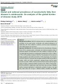 Cover page: Global and national prevalence of nonalcoholic fatty liver disease in adolescents: An analysis of the global burden of disease study 2019