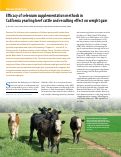 Cover page: Efficacy of selenium supplementation methods in California yearling beef cattle and resulting effect on weight gain