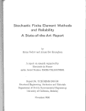 Cover page: Stochastic finite element methods and reliability: a state-of-the-art report