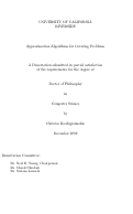 Cover page: Approximation Algorithms for Covering Problems