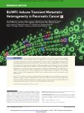 Cover page: BLIMP1 Induces Transient Metastatic Heterogeneity in Pancreatic Cancer