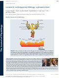 Cover page: Lactate in contemporary biology: a phoenix risen