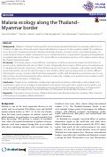 Cover page: Malaria ecology along the Thailand–Myanmar border