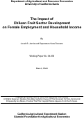 Cover page: The Impact of Chilean Fruit Sector Development on Female Employment and Household Income