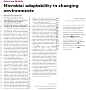 Cover page: Microbial adaptability in changing environments