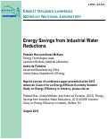 Cover page: Energy Savings from Industrial Water Reductions: