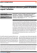 Cover page: A deep population reference panel of tandem repeat variation