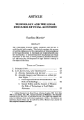 Cover page: Technology and the Legal Discourse of Fetal Autonomy