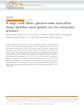 Cover page: A large multi-ethnic genome-wide association study identifies novel genetic loci for intraocular pressure