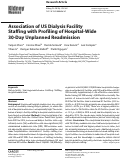 Cover page: Association of US Dialysis Facility Staffing with Profiling of Hospital-Wide 30-Day Unplanned Readmission