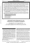 Cover page: ACR–ARS Practice Parameter for the Performance of Total Body Irradiation
