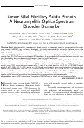 Cover page: Serum Glial Fibrillary Acidic Protein: A Neuromyelitis Optica Spectrum Disorder Biomarker