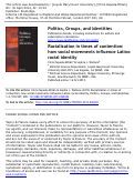 Cover page: Racialization in times of contention: how social movements influence Latino racial identity