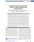 Cover page: Early Head Growth in Infants at Risk of&nbsp;Autism: A Baby Siblings Research Consortium Study