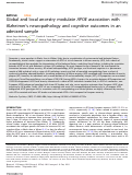 Cover page: Global and local ancestry modulate APOE association with Alzheimer’s neuropathology and cognitive outcomes in an admixed sample