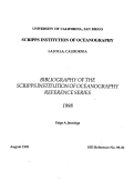 Cover page: Bibliography of the Scripps Institution of Oceanography Reference Series 1998