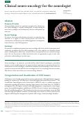 Cover page: Clinical neuro-oncology for the neurologist.