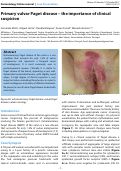 Cover page: Primary vulvar Paget disease – the importance of clinical suspicion