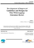 Cover page: Development of Improved Guidelines and Designs for Thin Whitetopping: Literature Review